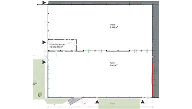 FONTUS-Businesspark Grundriss Halle D